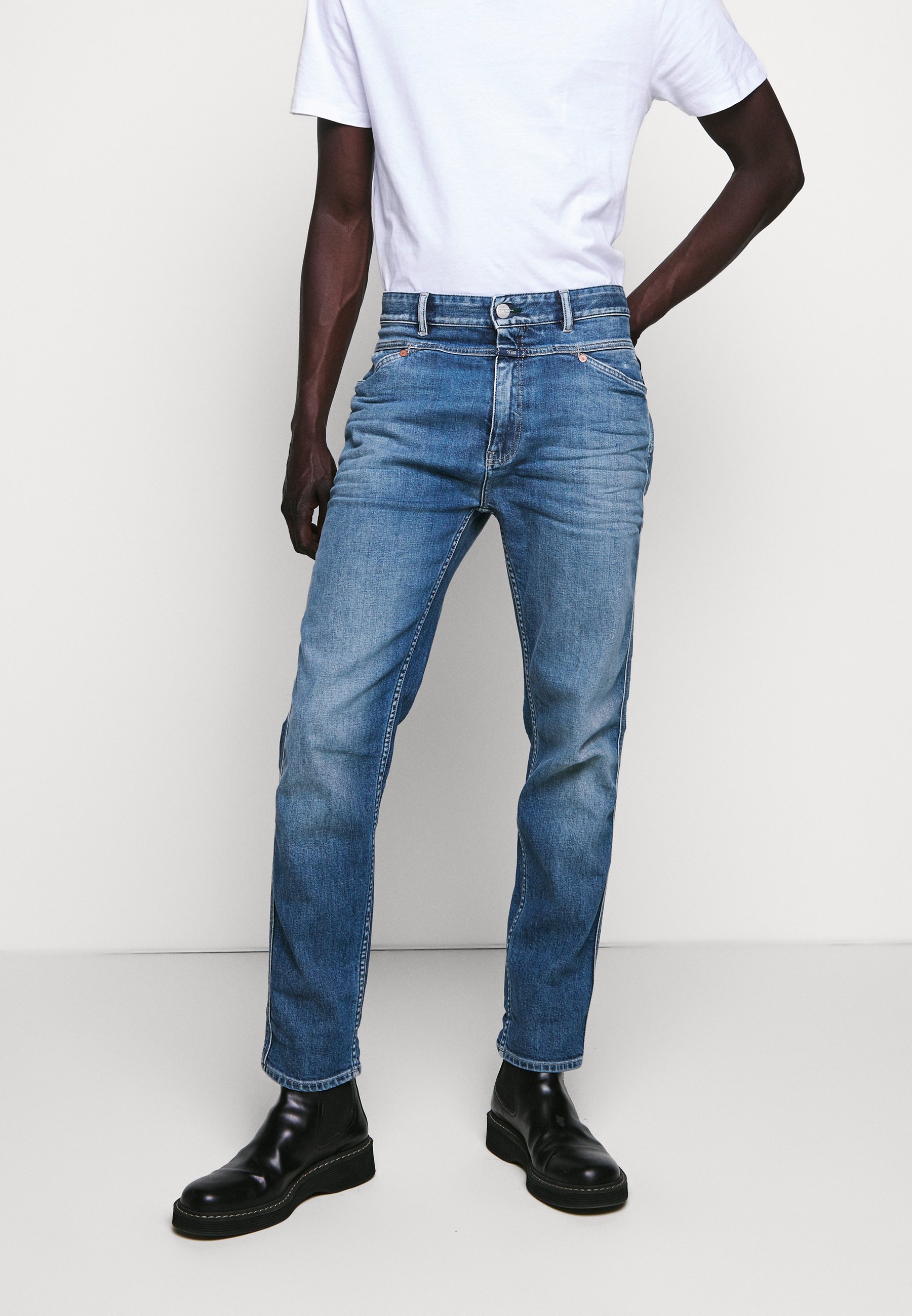 CLOSED X PERT REGULAR Jeans slim fit mid blue Zalando.no Club Monaco BIKER JACKET Skinnjakke brown Zalando.no