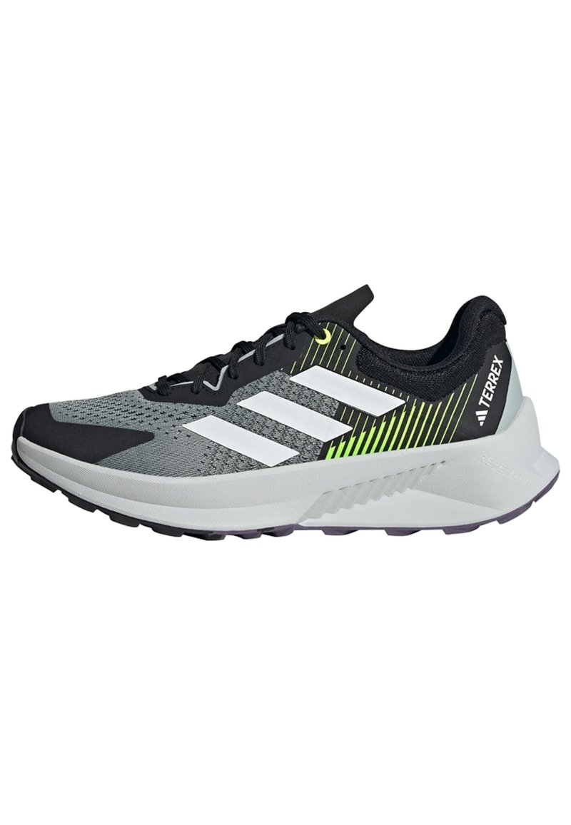 adidas Terrex SOULSTRIDE FLOW - Löparskor terräng - silver   crystal white   lucid lemon