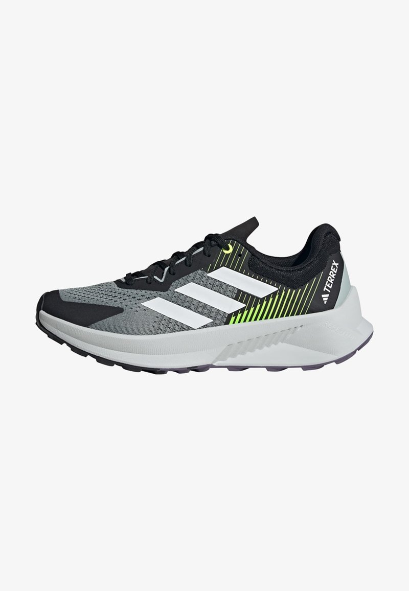 adidas Terrex SOULSTRIDE FLOW - Löparskor terräng - silver crystal white lucid lemon