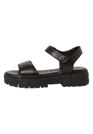 Sandalen met plateauzool - black