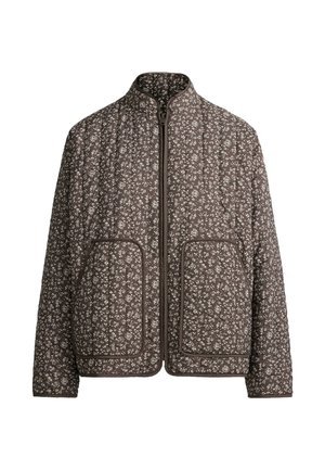 OYSHO, FELLEX® AEROGEL WATER-REPELLENT FLORAL MIDI PADDED JACKET - Veste d'hiver - purplish brown