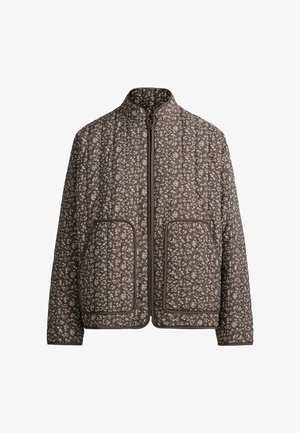 OYSHO, FELLEX® AEROGEL WATER-REPELLENT FLORAL MIDI PADDED JACKET - Veste d'hiver - purplish brown