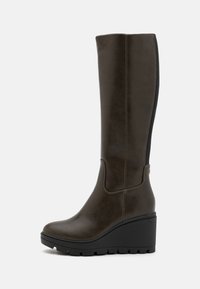 Platform boots - olive