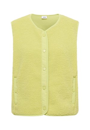 Cecil, TEDDY-WESTE MIT SOFTSHELLDETAILS - Veste sans manches - citrin green