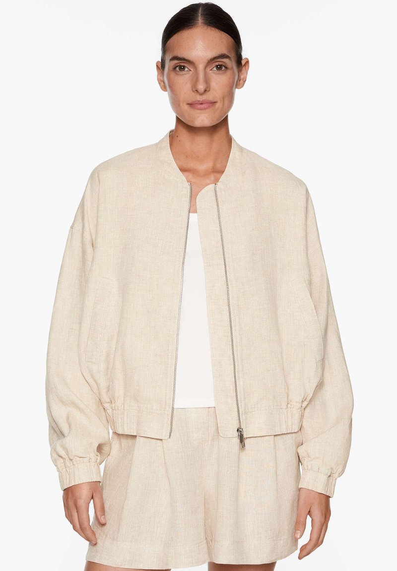 OYSHO Bomber Jacket beige Zalando