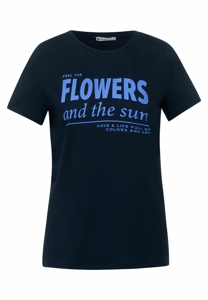 Damen T-Shirts | Street One WORDING T-Shirt print blau/dunkelblau - KF37492 Damen T-Shirts | Street One WORDING T-Shirt print blau/dunkelblau - KF37492