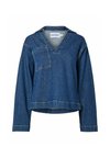 SILKE V-AUSSCHNITT  - Blus - medium blue denim