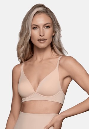 WIRE FREE - Triangle bra - beige