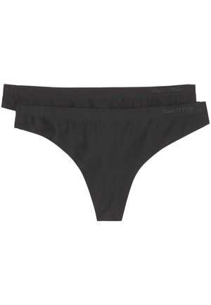 Perizoma in cotone nero con finitura liscia, caratterizzato da un design minimalista e da un branding sottile sulla vita. Inclusi due pezzi.
