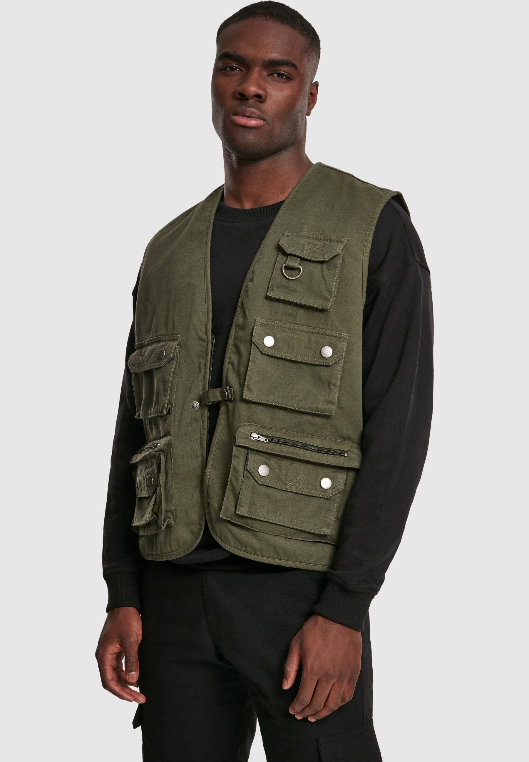 Urban Classics Herren Kapuzenpullover – Mit Reißverschluss Und Hohem Kragen