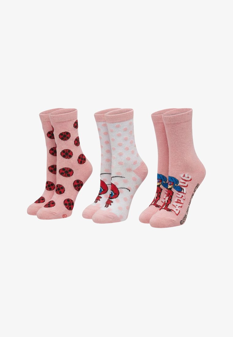 Miraculous LADY BUG - SET OF 3 PACK - Chaussettes - mehrfarbig