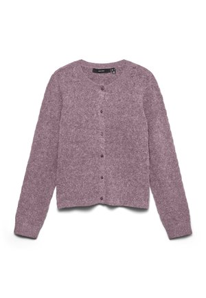 Vero Moda, DOFFY STITCH O NECK CARDIGAN - Cardigan - elderberry