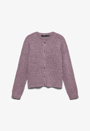 Vero Moda, DOFFY STITCH O NECK CARDIGAN - Cardigan - elderberry