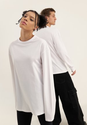 YOURTURN UNISEX 3 PACK - Tops ar garām piedurknēm - white/black/dark grey