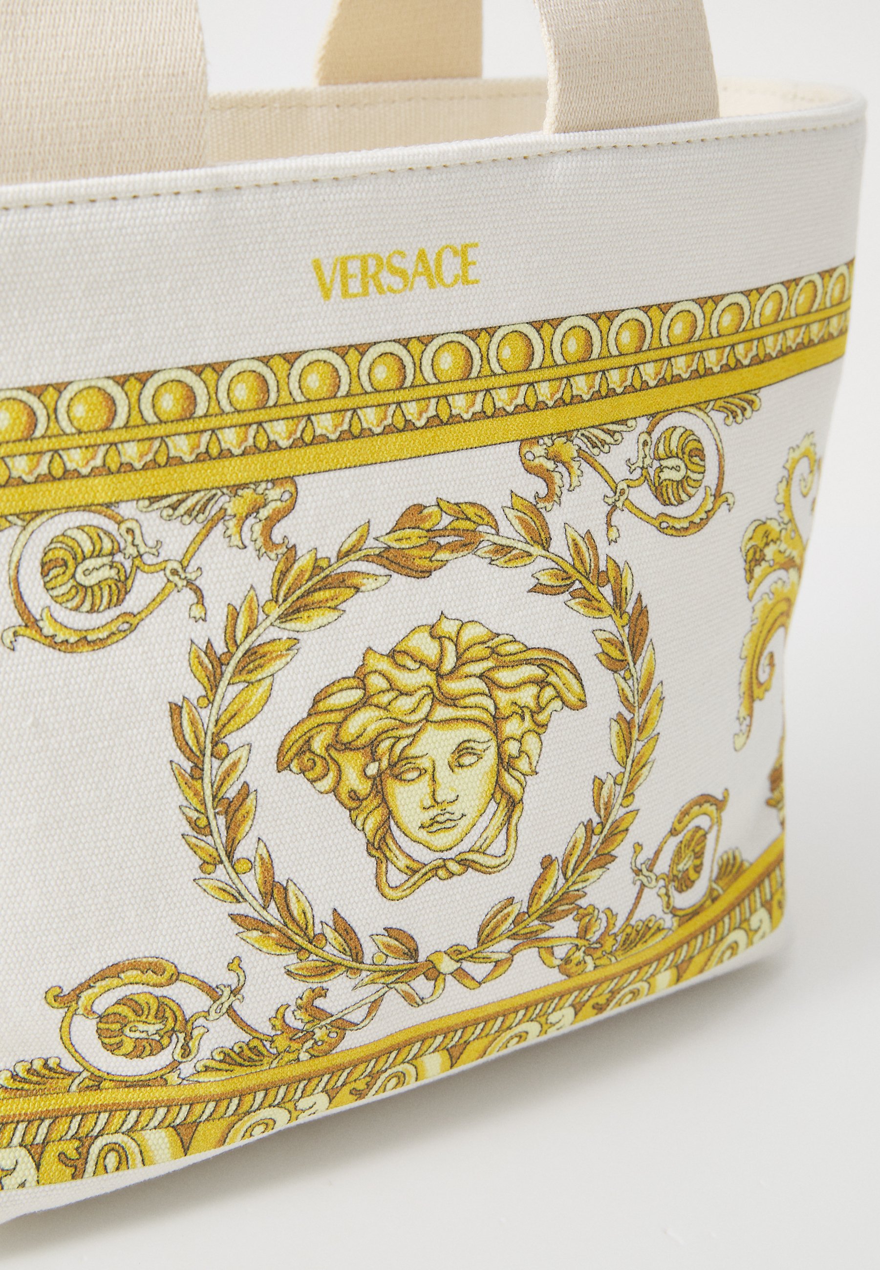 Versace TOTE MEDUSA PRINT FABRIC UNISEX - Handbag - natural