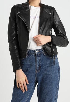 Lederjacke - black