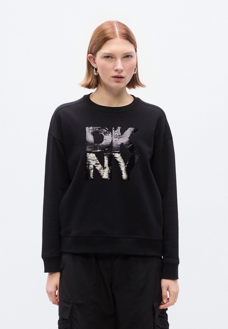 T-shirt Homme DKNY Noir - Col Rond - Taille L - Occasion Très Bon état