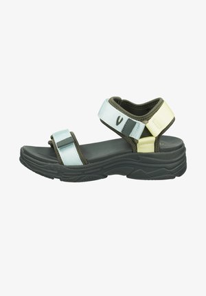 SLOPE - Walking sandals - olive/aqua