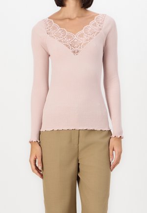 Langærmet T-shirt - rose gold-coloured