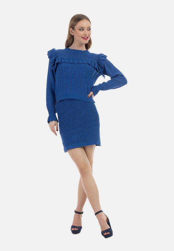 Strickpullover - königsblau