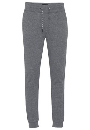 Grijze sweatpants met een elastische tailleband, trekkoord en ribbels aan de enkels. Gemaakt van een katoenmix stof, met een zachte textuur.