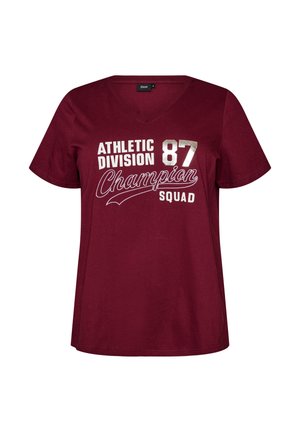 Zizzi, T-shirt con stampa - rot