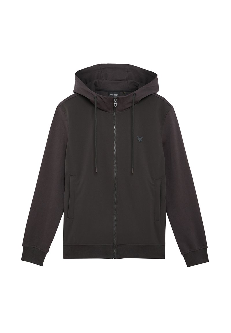 Lyle & Scott Sweater met rits gunmetal