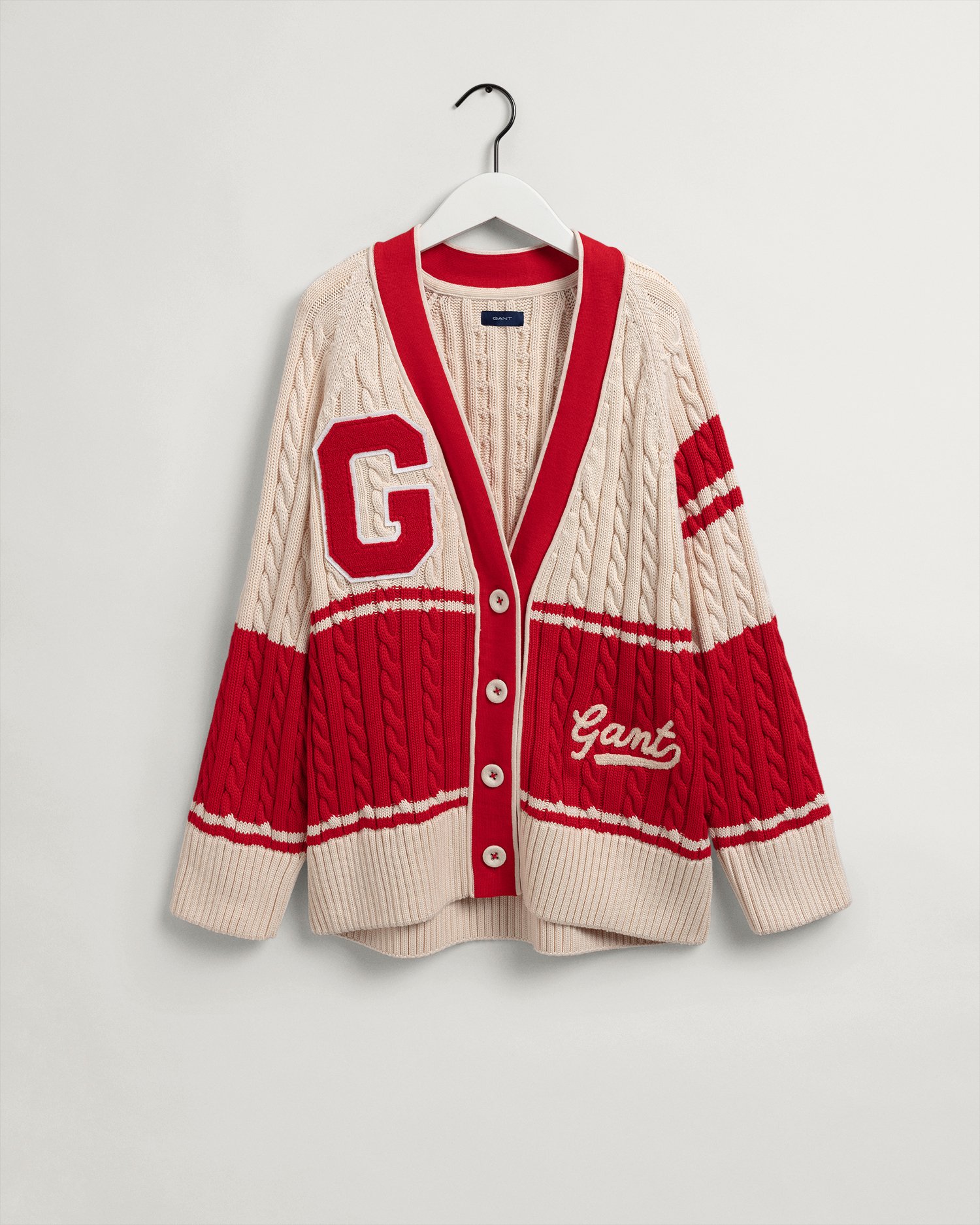 GANT VARSITY - Gilet - buttercream/écru 