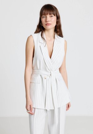 Calliope GIACCA RIGHE - Weste - var bianco lana