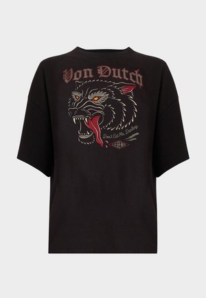 Von Dutch, SOLID WITH ROUND NECKLINE AND FRONT PRINT - T-shirt imprimé - black