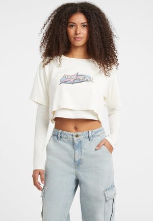 2-IN1 - Top s dlhým rukávom - creme