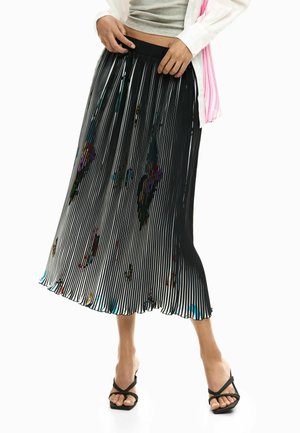 ARTY TEXTURE  - A-snit nederdel - black