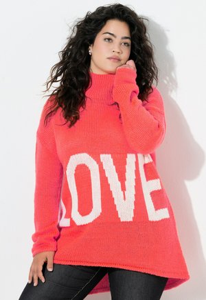 A-LINIE, LOVE-SCHRIFTZUG - Jersey de punto - coral