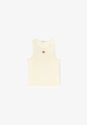 Motivi, TOP CON CUORE IN PAILLETTES - Top - beige