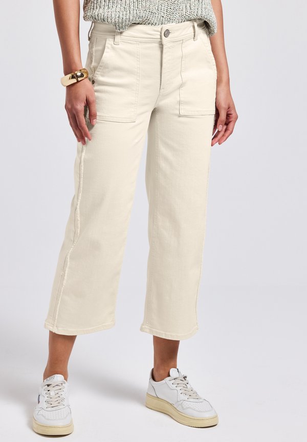 WIDE LEG - Jeans Straight Leg - beige