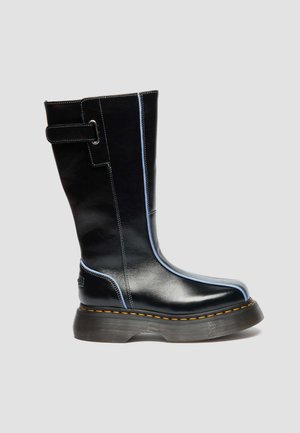 BUZZ HIGH BOOT - Zābaki ar platformu - black milled gloss