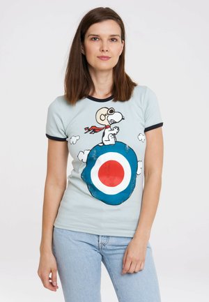 PEANUTS - SNOOPY - Print T-shirt - hellblau dunkelblau