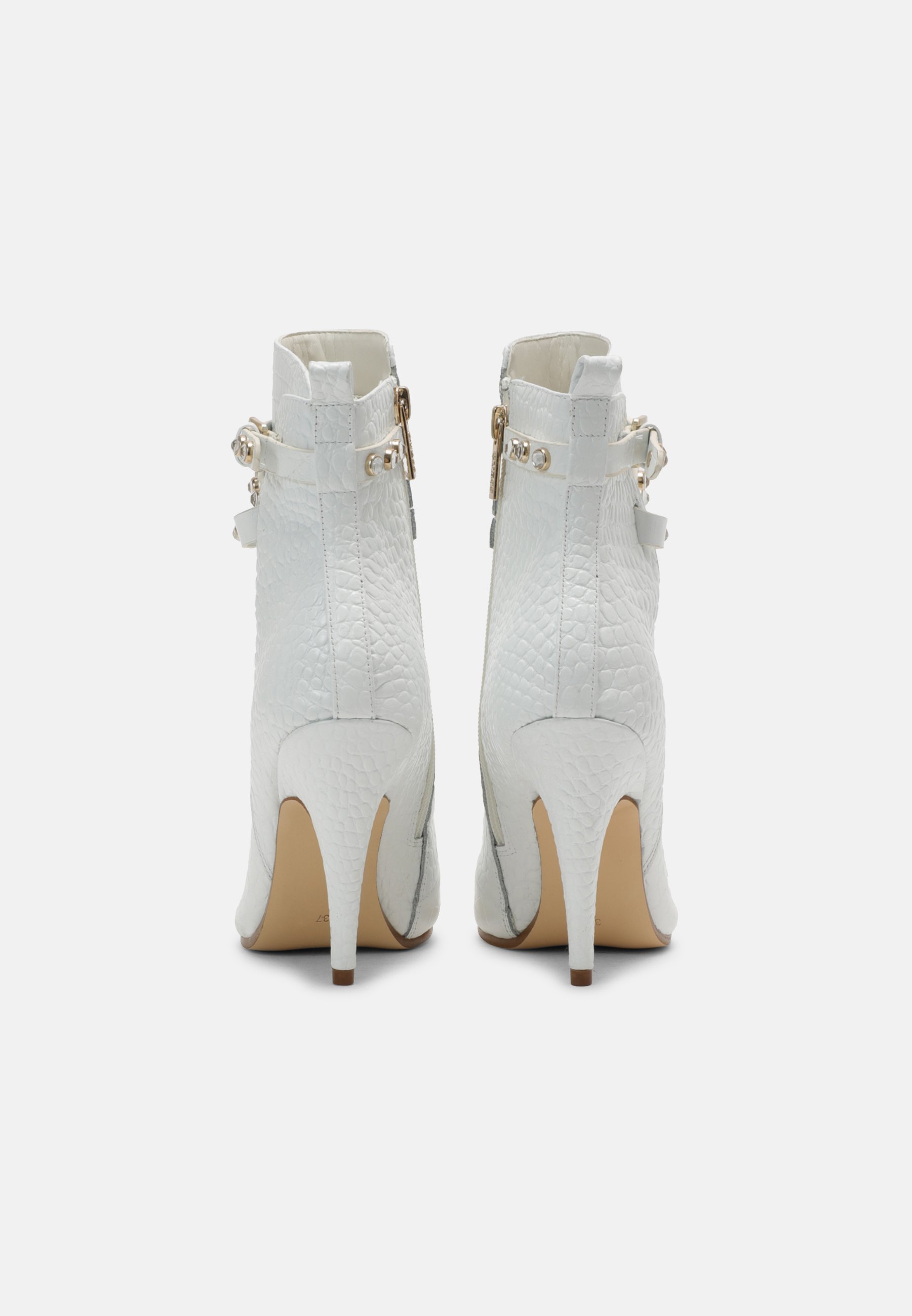 Guess JESSIA - Botines de tacón - white/blanco - Zalando.es