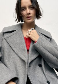 PULL&BEAR SOFT TEXTURE - Klasický kabát - light grey