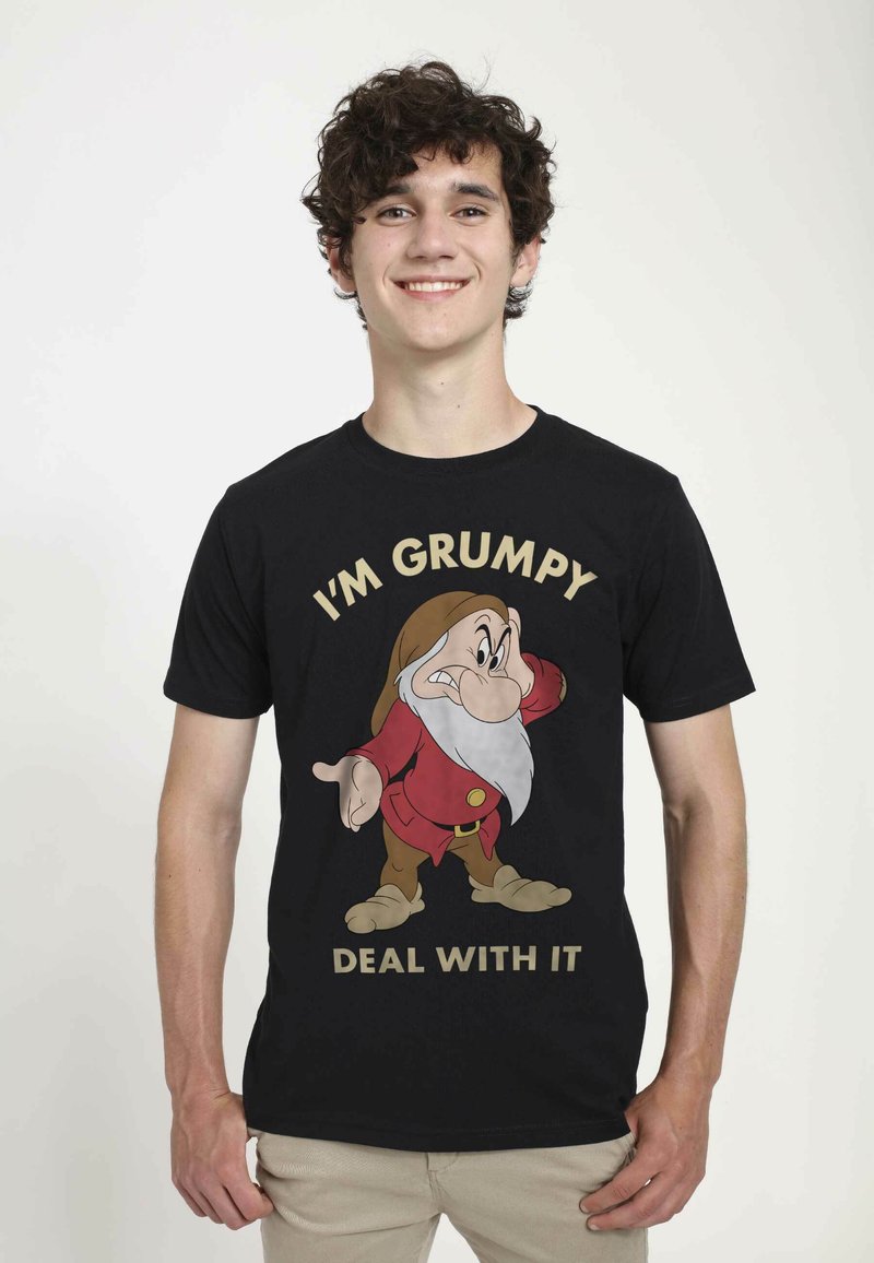 Henry Tiger SNOW WHITE GRUMPY DEAL UNISEX - Triko s potiskem - black