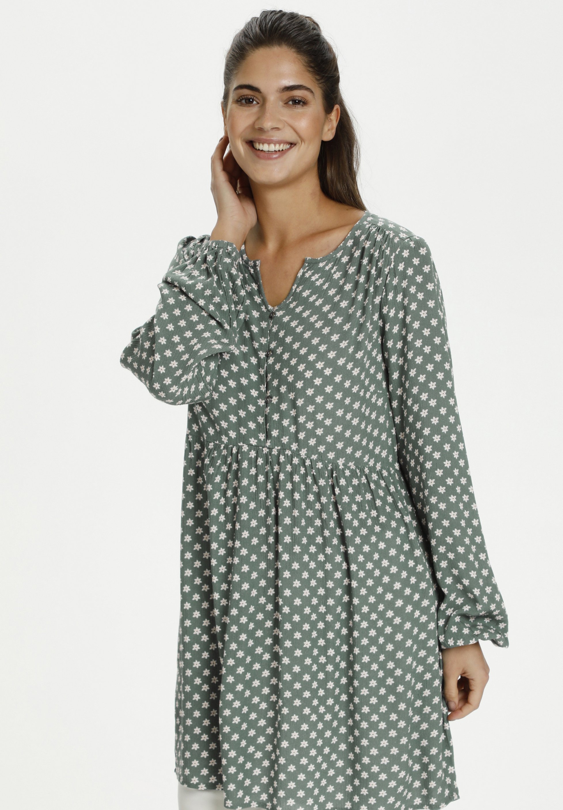 Kaffe Tuniek - green petit fleur/Groen - Zalando.nl
