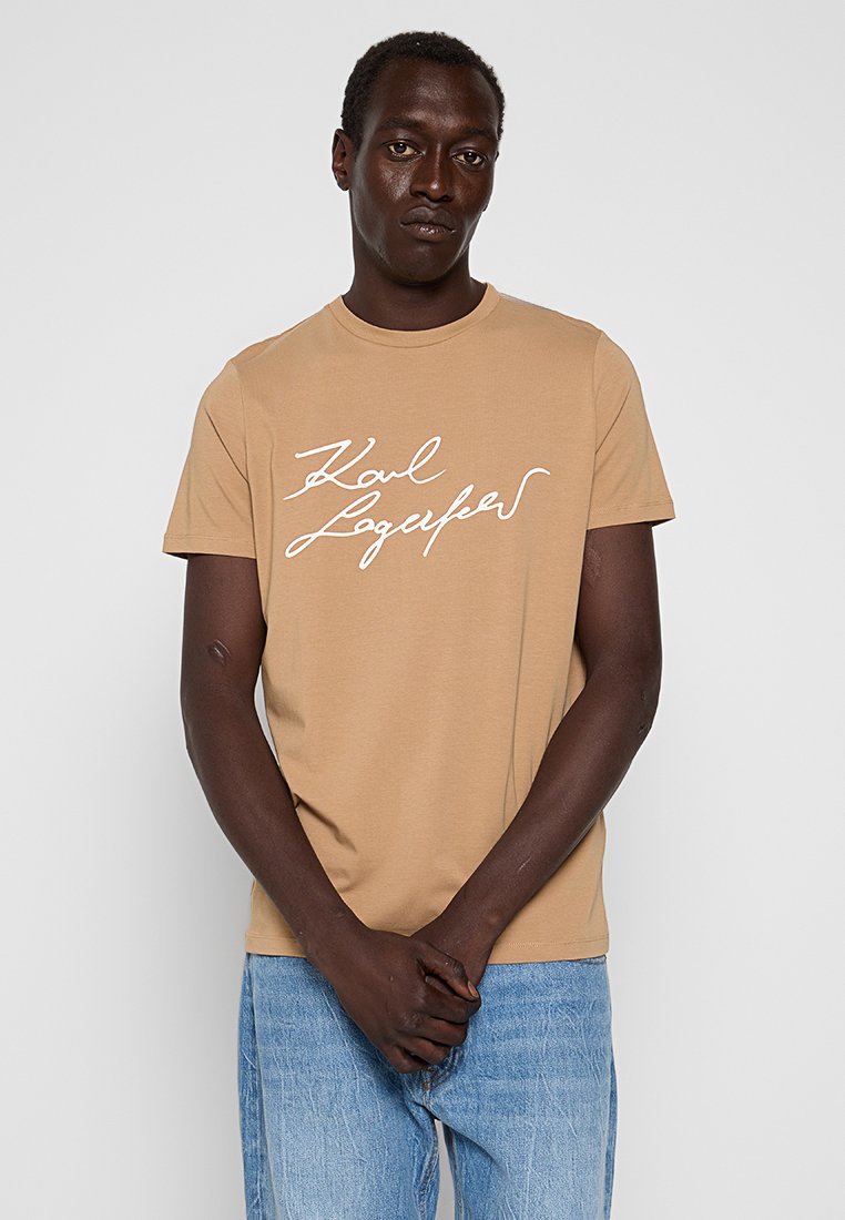 Karl Lagerfeld T-shirt print camel