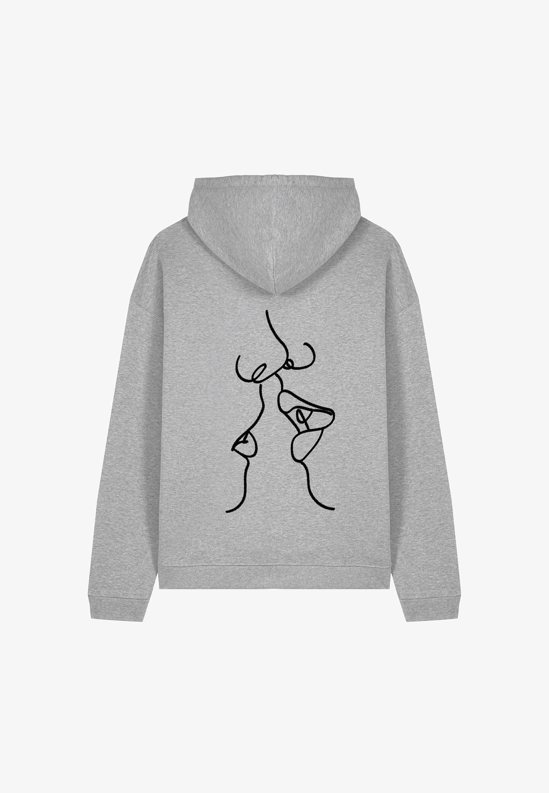Mira Paris KISS BACK UNISEX OVERSIZED Sweat à capuche mottled