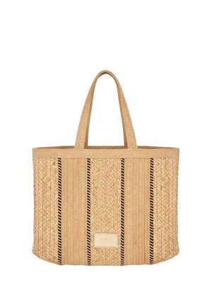 Nekane, SHOPPER DE RAFIA CUADRADO - CAMEL - Bolso shopping - camel