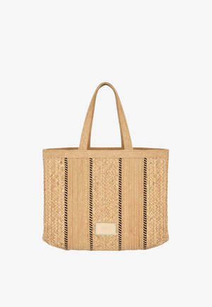 Nekane, SHOPPER DE RAFIA CUADRADO - CAMEL - Bolso shopping - camel