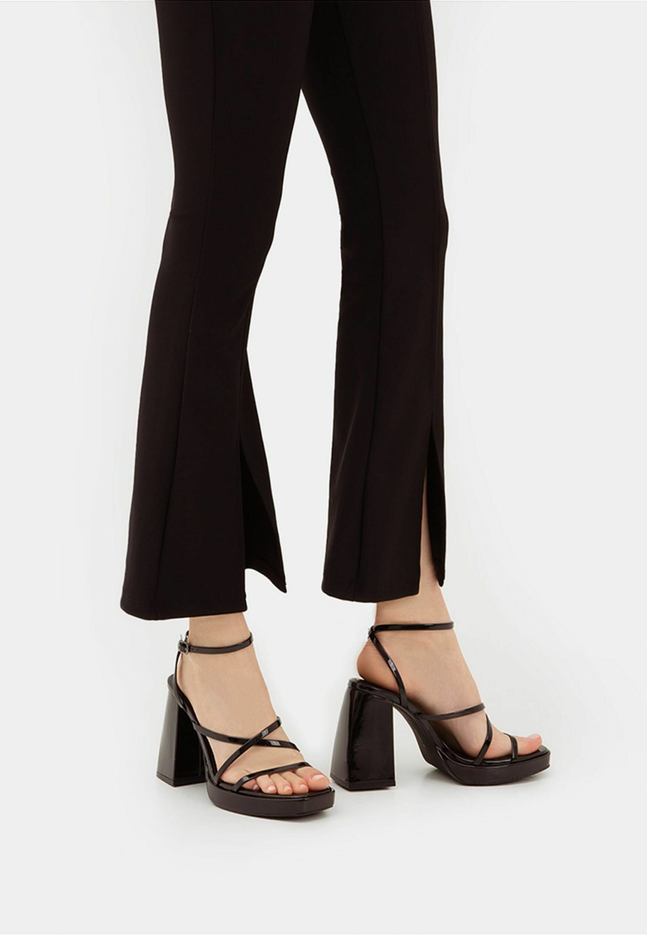 Bershka Sandalen met hoge hak - black/zwart - Zalando.nl