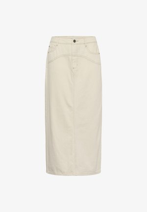 Kaffe, KACATHARINA MIDI - Jeansrok - off white washed