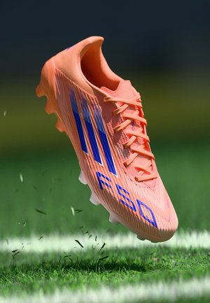 F50 LEAGUE 2G/3G AG - Jalkapallokengät kiinteälle alustalle - beam orange/lucid blue/footwear white