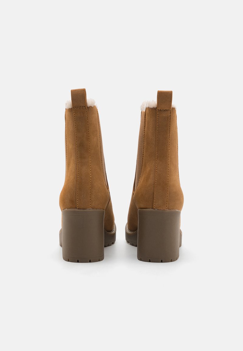 Only Maker Bottines Femme Plateforme Talon Bloc - Bottes Motard à Lacets