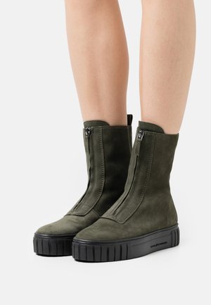 Kennel + Schmenger Botines con plataforma - dark green
